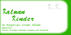 kalman kinder business card